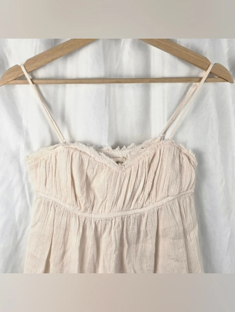Urban Outfitters Cream Pink Lace-Trim Camisole Size Small Petite - Picture 4 of 16